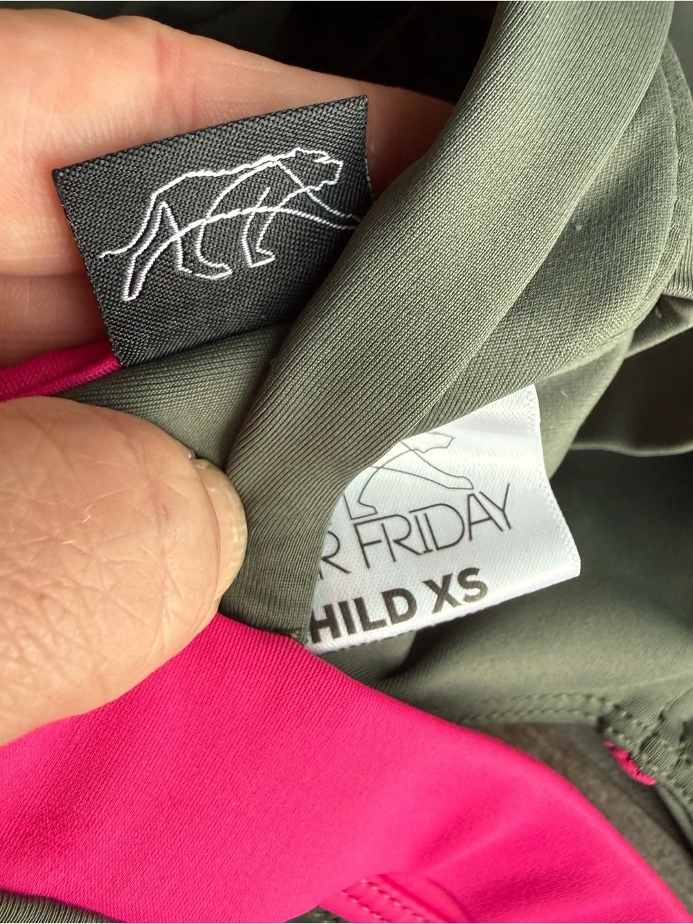 Kids Olive Green and Hot Pink One-Piece Tiger Friday